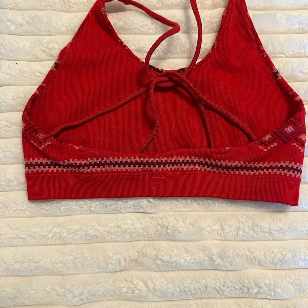 Fabletics Red Patterned Bra - Picture 3 of 3